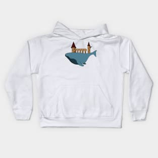 Flying whale Kids Hoodie